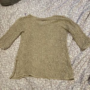 Tan see through shirt